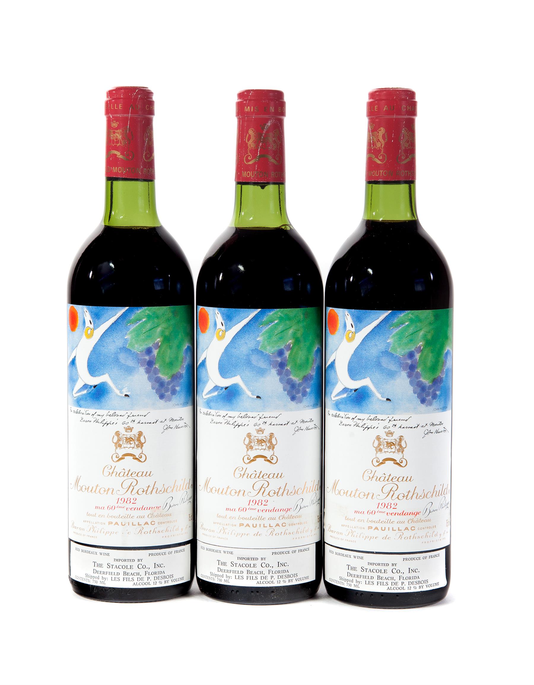 Appraisal: CHATEAU MOUTON ROTHSCHILD Pauillac bottles ml