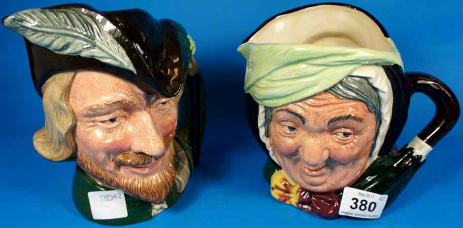 Appraisal: Royal Doulton Large Character Jugs Sairey Gamp and Robin Hood