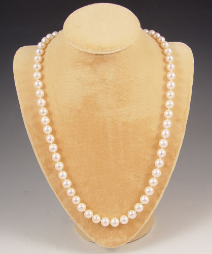 Appraisal: '' STRAND OF MM CULTURED PEARLS One '' strand of