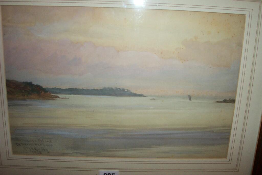 Appraisal: An early th century watercolour by Hugh Rudby showing Brownsea