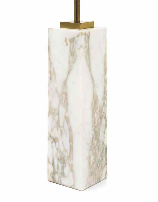 Appraisal: A Mid-Century Table Lamp Knoll International of marble rectangular form