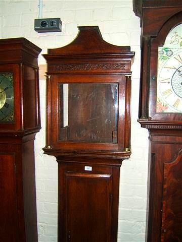 Appraisal: A Georgian oak long case clock case the pagoda top