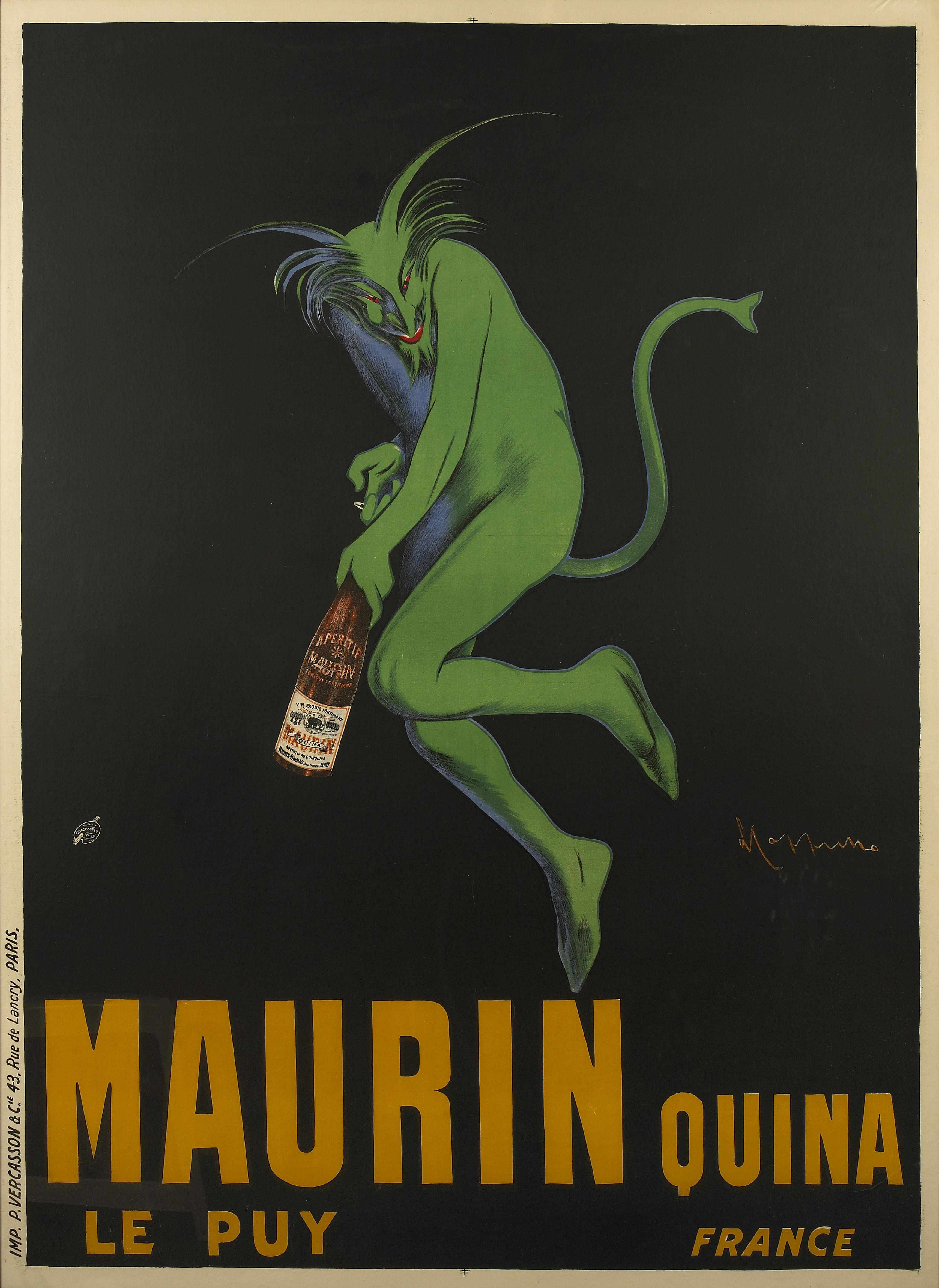 Appraisal: Leonetto Cappiello Italian - Maurin Quina c Lithographic poster in