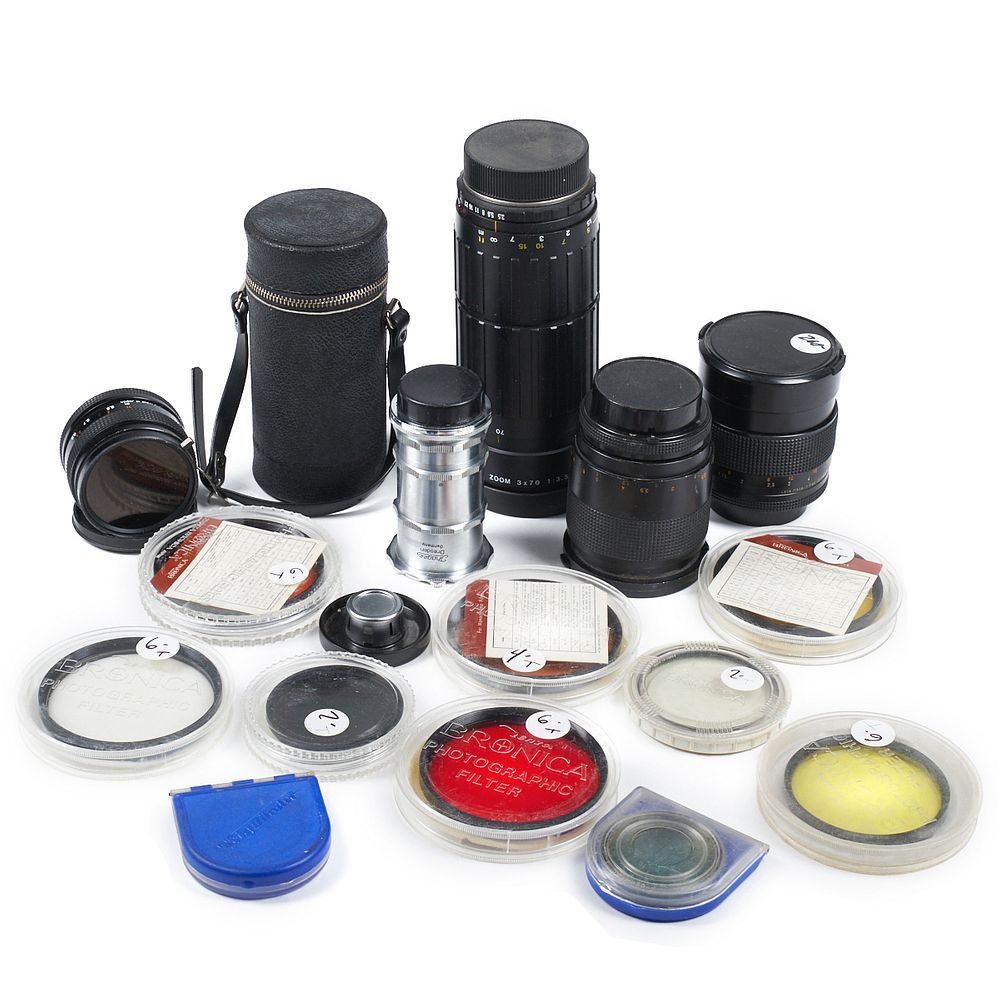 Appraisal: Grp Camera Lenses - Zeiss Jhagee Schneider Group of assorted