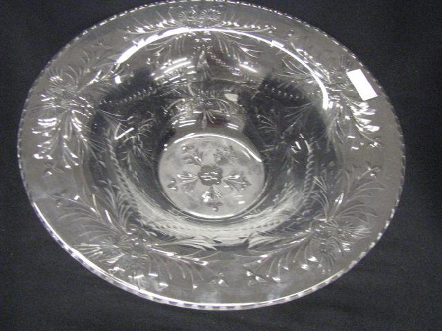 Appraisal: Engraved Crystal Centerpiece Bowl diameter