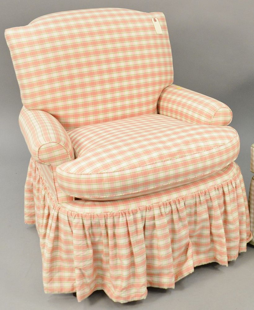 Appraisal: Custom upholstered rocking chair Thomas Deangelis N Y ht in