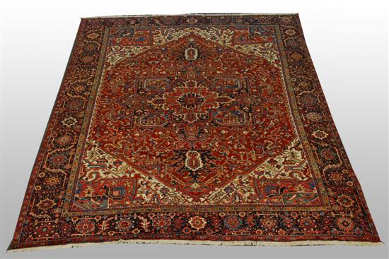 Appraisal: HERIZ CARPET Persia circa feet inches x feet inches