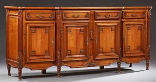 Appraisal: French Louis XVI Style Carved Cherry Sideboard French Louis XVI