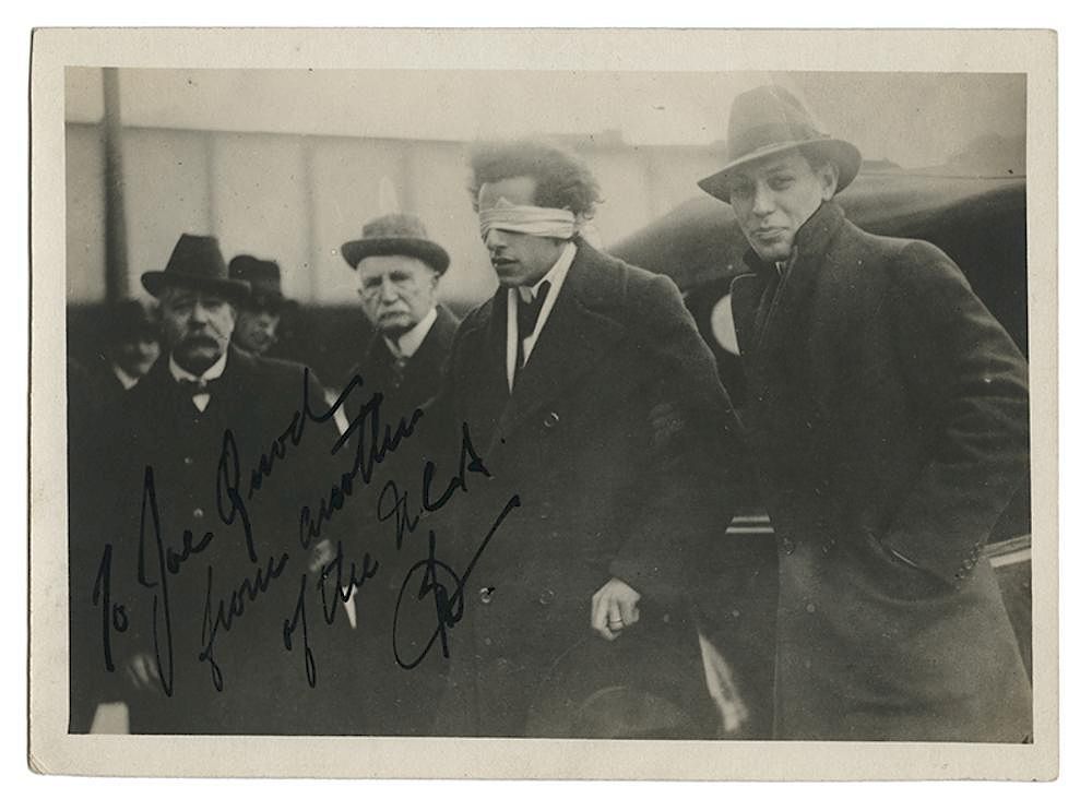 Appraisal: Joseph Dunninger Blindfolded Snapshot Signed to a Member of the