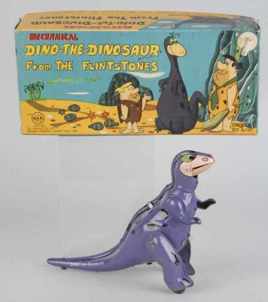 Appraisal: Tin Litho Linemar Flintstone's Dino Wind-Up Toy Description Japanese Working