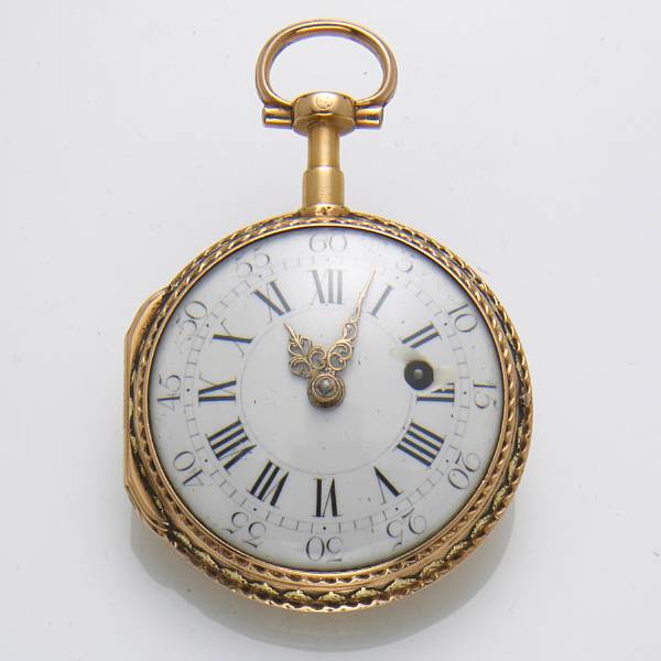 Appraisal: An th century chain fusee k gold pocket watch with