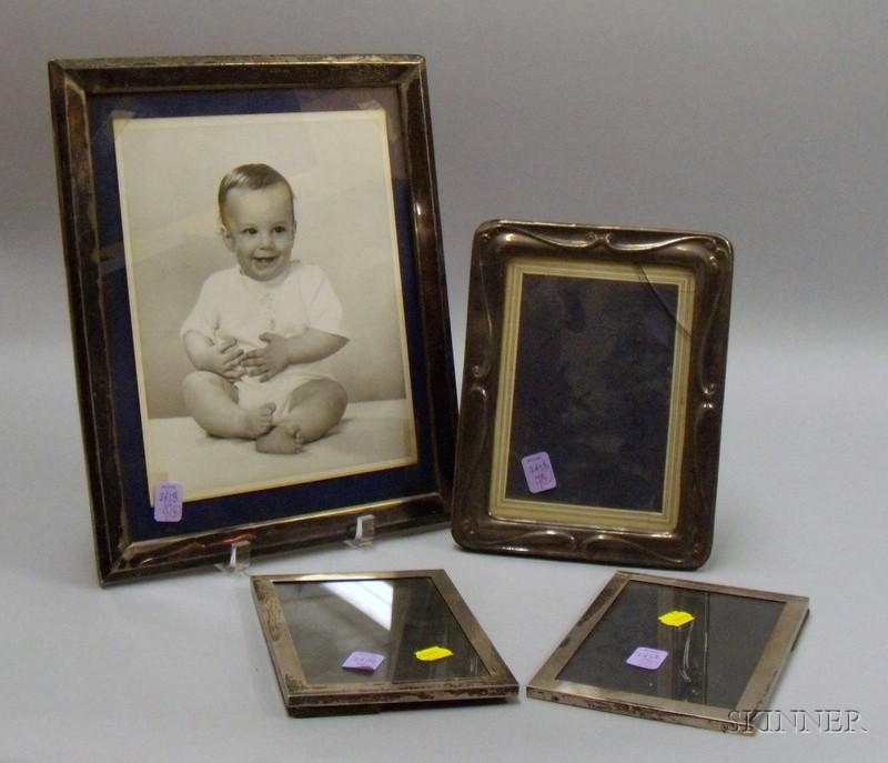 Appraisal: Four Sterling Silver Picture Frames including a pair ht to