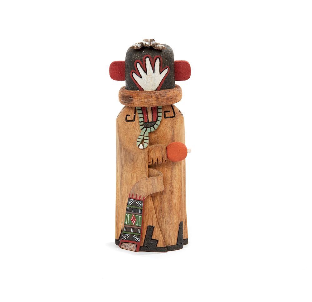 Appraisal: Hopi Pot Carrier Man Kachina Sivu-i-quil Taka Matia Malachpeta by