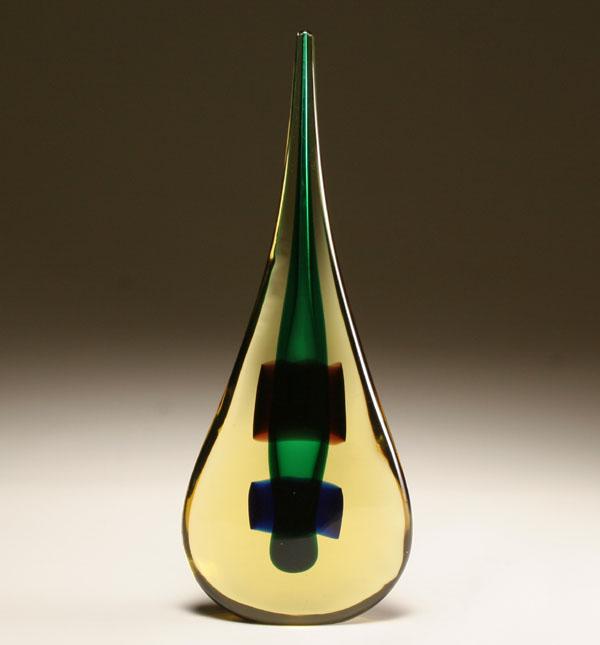 Appraisal: Salviati Sommerso glass vase designed by Luciano Gaspari c Very