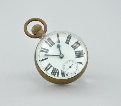 Appraisal: A Novelty Desk Clock Paper Weight The - sphere has