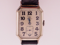 Appraisal: Omega WGF rectangular cased with cut corners x mm This