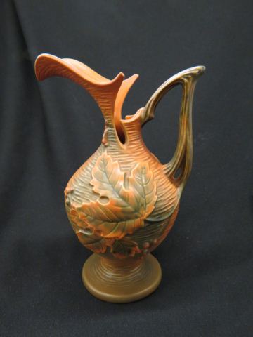 Appraisal: Roseville Pottery Bushberry Pitcher or Ewer brown - excellent