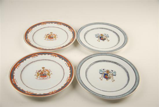 Appraisal: Four Armorial Porcelain Plates all marked to the back two