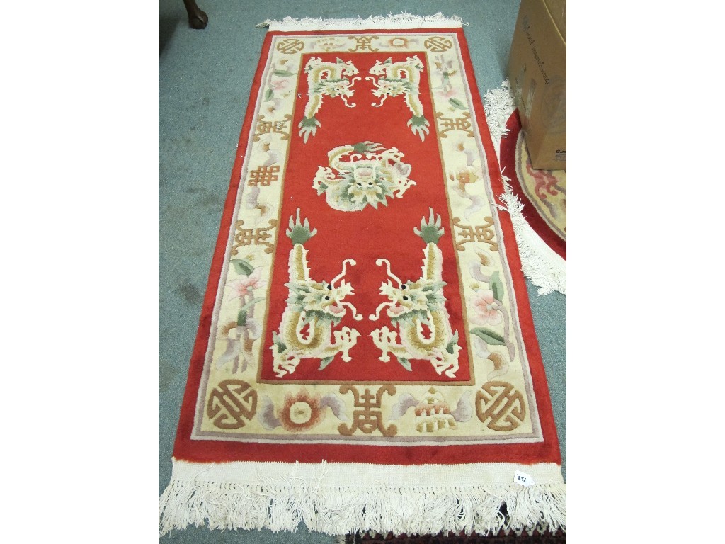 Appraisal: Two Chinese floor rugs