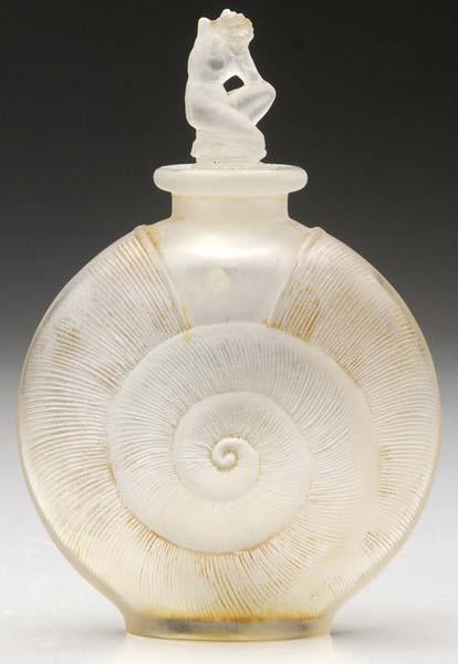 Appraisal: R LALIQUE Amphitrite perfume bottle of clear and frosted glass