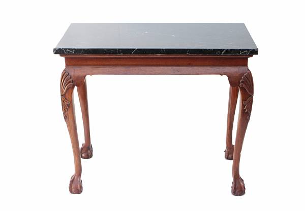 Appraisal: A group of three George III style mahogany side tables