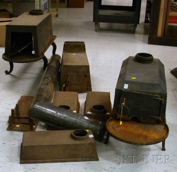 Appraisal: Group of Shaker Cast Iron Wood Stove Parts including three