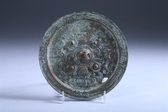 Appraisal: CHINESE BRONZE MIRROR Qing Dynasty - in diam