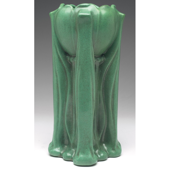 Appraisal: Teco vase designed by Fernand Moureau large organic tulip shape