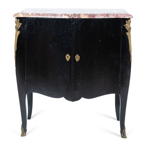 Appraisal: A Transitional Louis XV XVI Style Gilt Bronze Mounted Ebonized