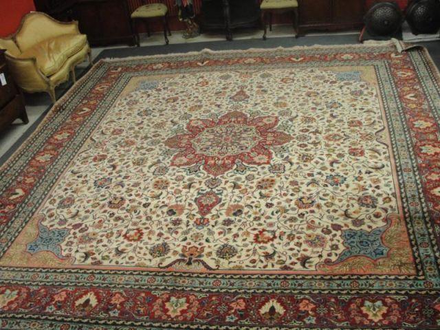 Appraisal: Handmade Multicolor Center Medallion Carpet Dimensions ' x '