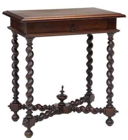 Appraisal: French Louis XIII style walnut side table late th c