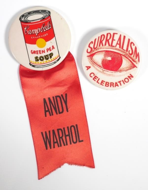 Appraisal: Andy Warhol American - Campbell's Green Pea Soup can button