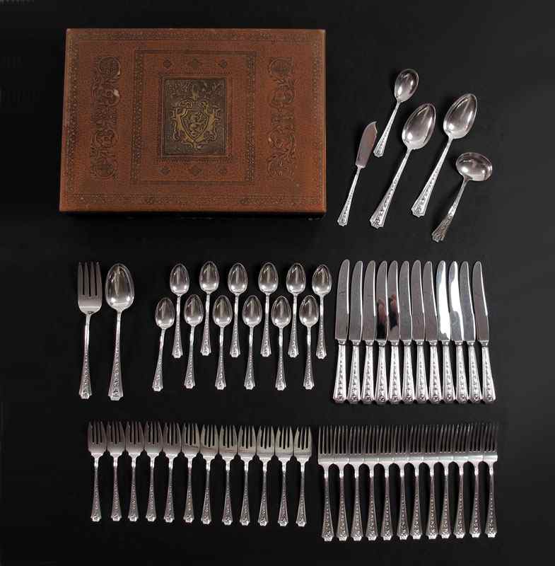 Appraisal: CONCORD TALISMAN ROSE STERLING FLATWARE SERVICE Approx pieces in the