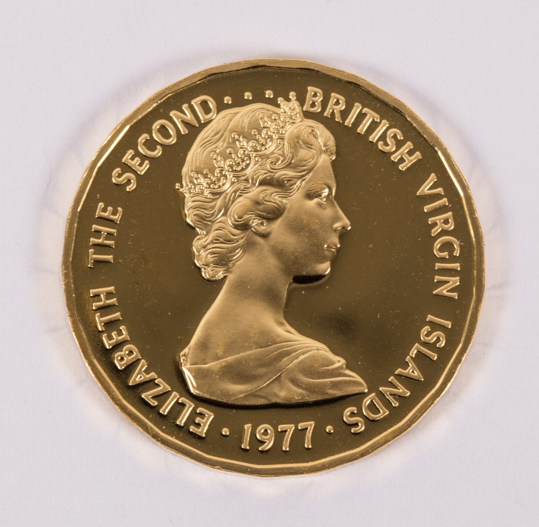 Appraisal: British Virgin Is Gold Elizabeth II gold Twenty-fifth anniversary of