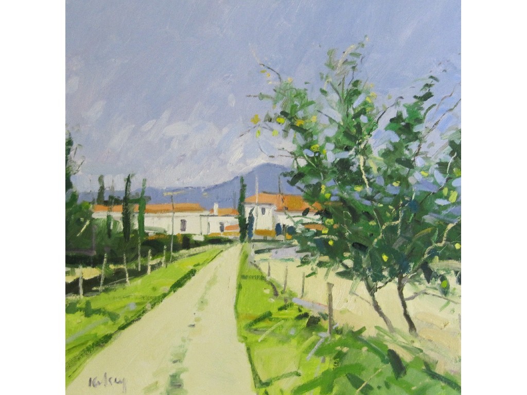 Appraisal: ROBERT KELSEY b Oil on canvas 'Lemon Trees Giardini Naxos