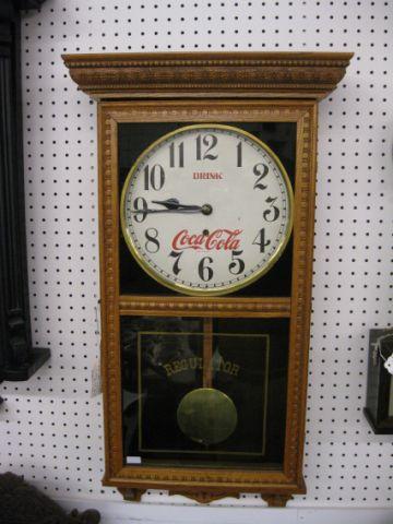 Appraisal: Gilbert Oak Store Regulator Wall Clock days original glass later