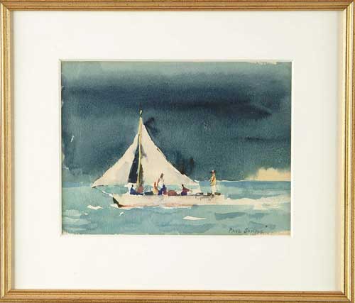 Appraisal: PAUL STARRETT SAMPLE American - BEFORE THE SQUALL CARIBBEAN Watercolor