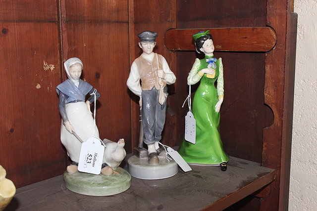 Appraisal: TWO ROYAL COPENHAGEN FIGURES to include The Goose Girl and