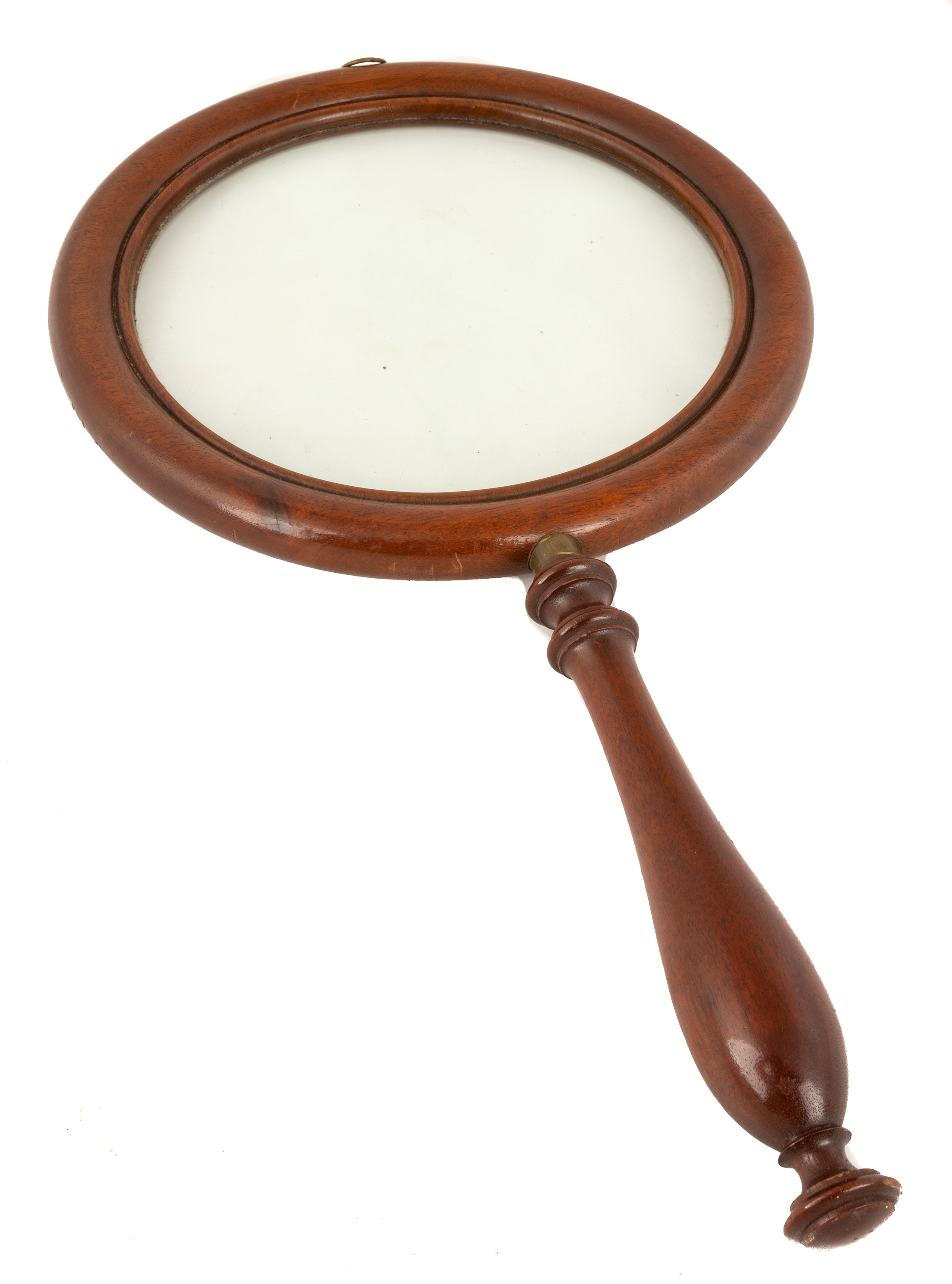 Appraisal: MAGNIFYING MAHOGANY GALLERY LENS th century