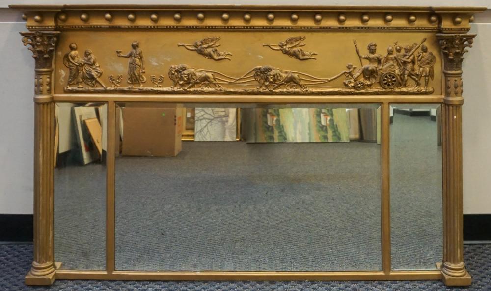 Appraisal: Classical Gilt Gesso Over-Mantle Mirror x in x cm