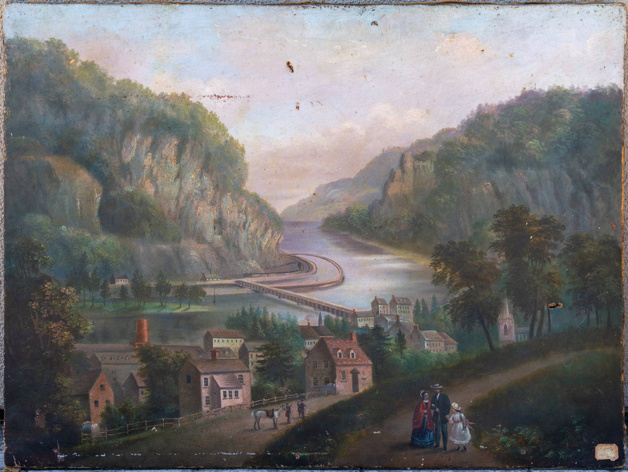 Appraisal: TH CENTURY VIEW OF HARPER'S FERRY VIRGINIA FROM THE POTOMAC