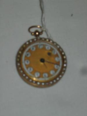 Appraisal: A LADY'S FOB WATCH with engine turned gold face white