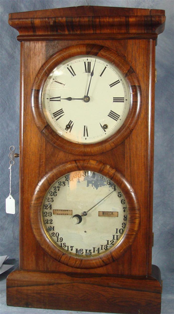 Appraisal: Seth Thomas rosewood parlour No calendar clock h lower dial