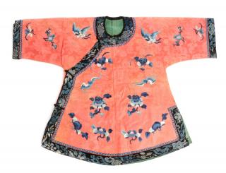 Appraisal: Antique Chinese Silk Embroidered Child's Robe Chinese circa Turn-of-the-century child's