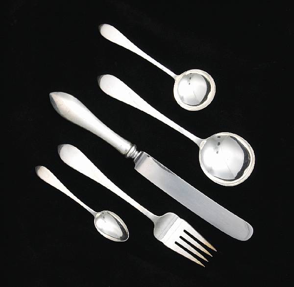 Appraisal: SilverFrom the Estate of Phyllis Butterfield Comprising table forks dessert