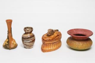 Appraisal: Vintage Pottery Items incl Roseville Pillivuyt Comprising a small French