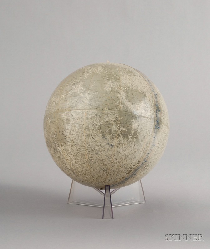 Appraisal: -inch Lunar Globe by Rand McNally Chicago c twelve gores