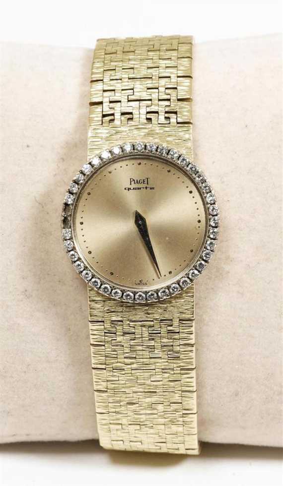 Appraisal: DIAMOND LADY'S WRISTWATCH PIAGET s Yellow gold g Ref A