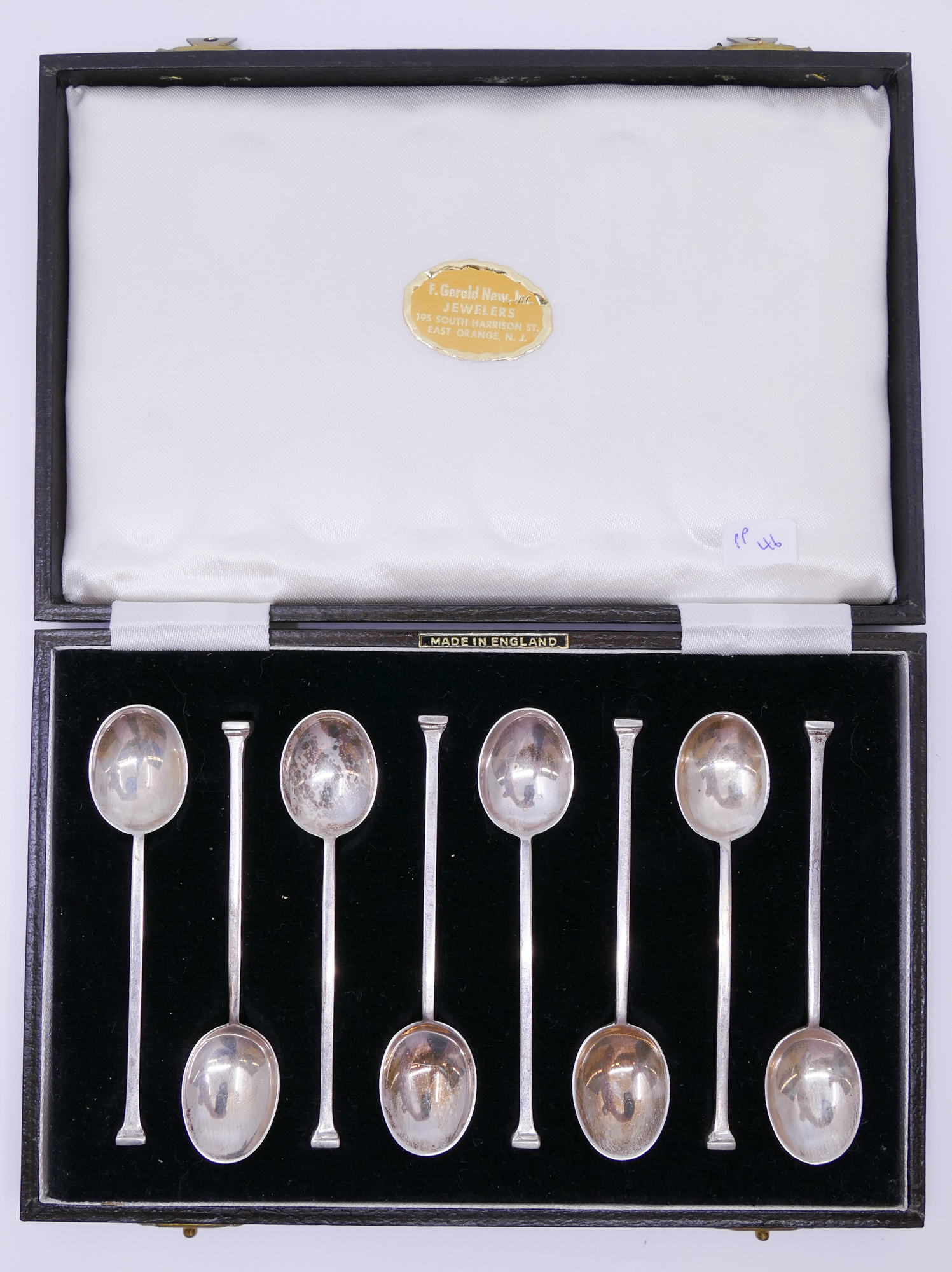 Appraisal: Set English Sterling Seal Spoons in Box- g TW