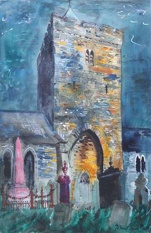 Appraisal: JOHN PIPER - - LLanddewibrefi Church signed and dated '